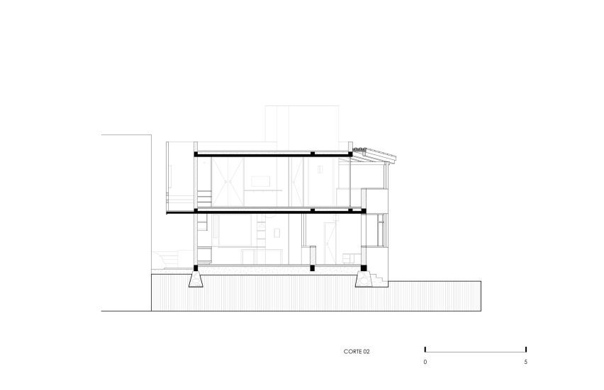 Section of Casa Amona by Colar