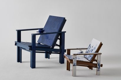 Chairs clad in ceramics
