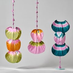 Colourful textile lamps