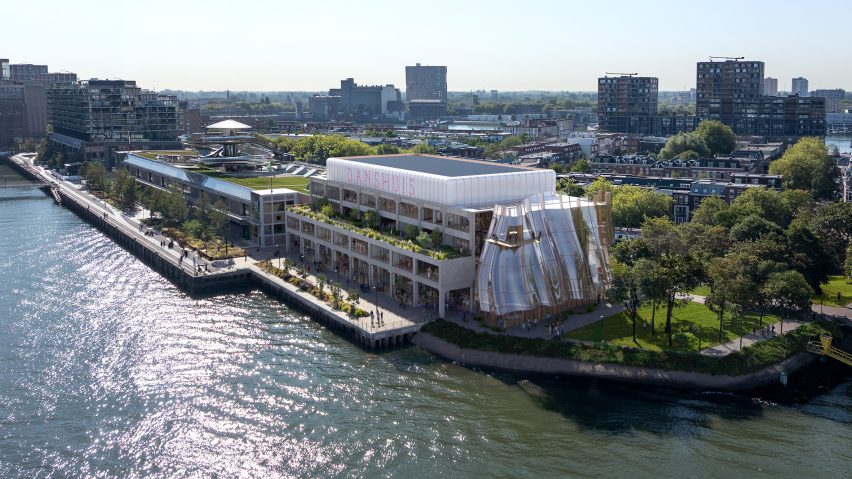 Render of the Danshuis dance centre in Rotterdam by MAD