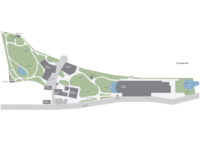 Site plan of Fondation Beyeler