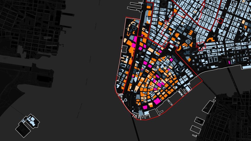Map with dark background