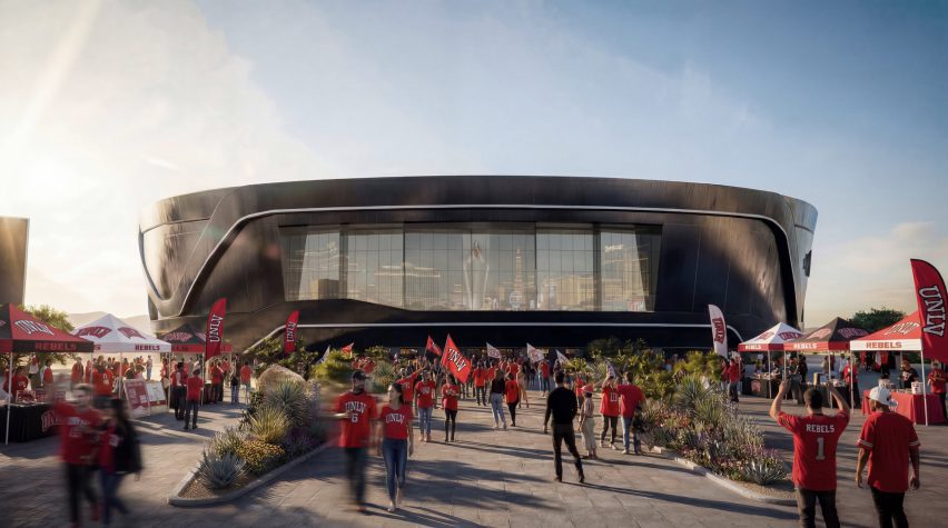 Grimshaw Allegiant Stadium plaza rendering