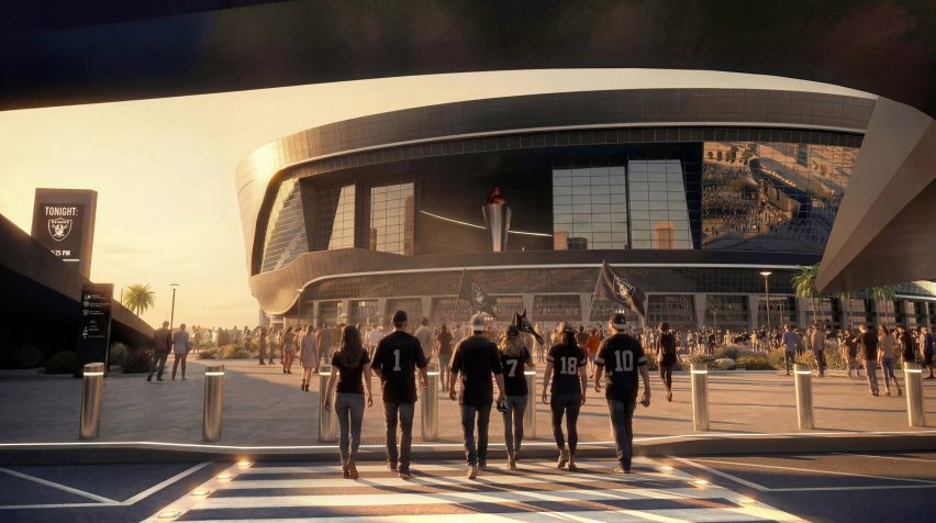 Grimshaw Allegiant Stadium plaza rendering
