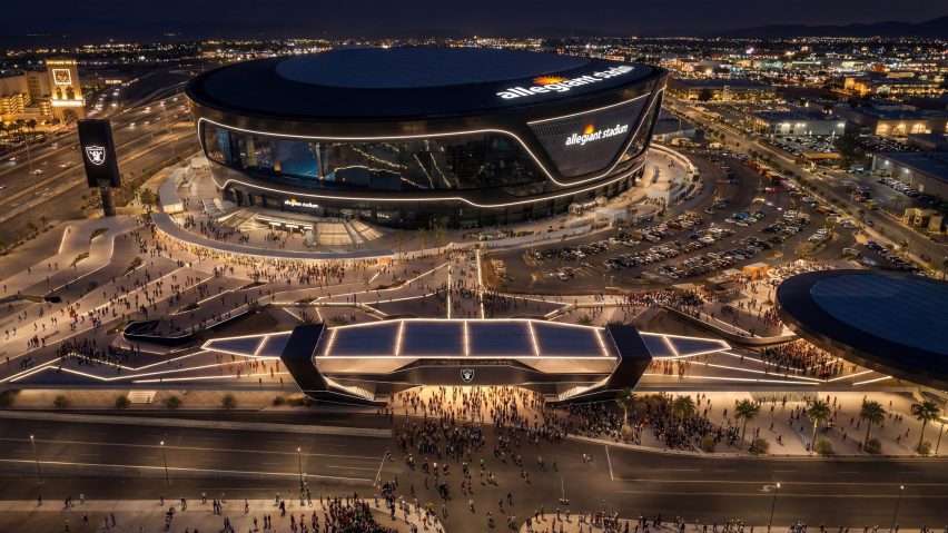 Grimshaw Allegiant Stadium plaza rendering