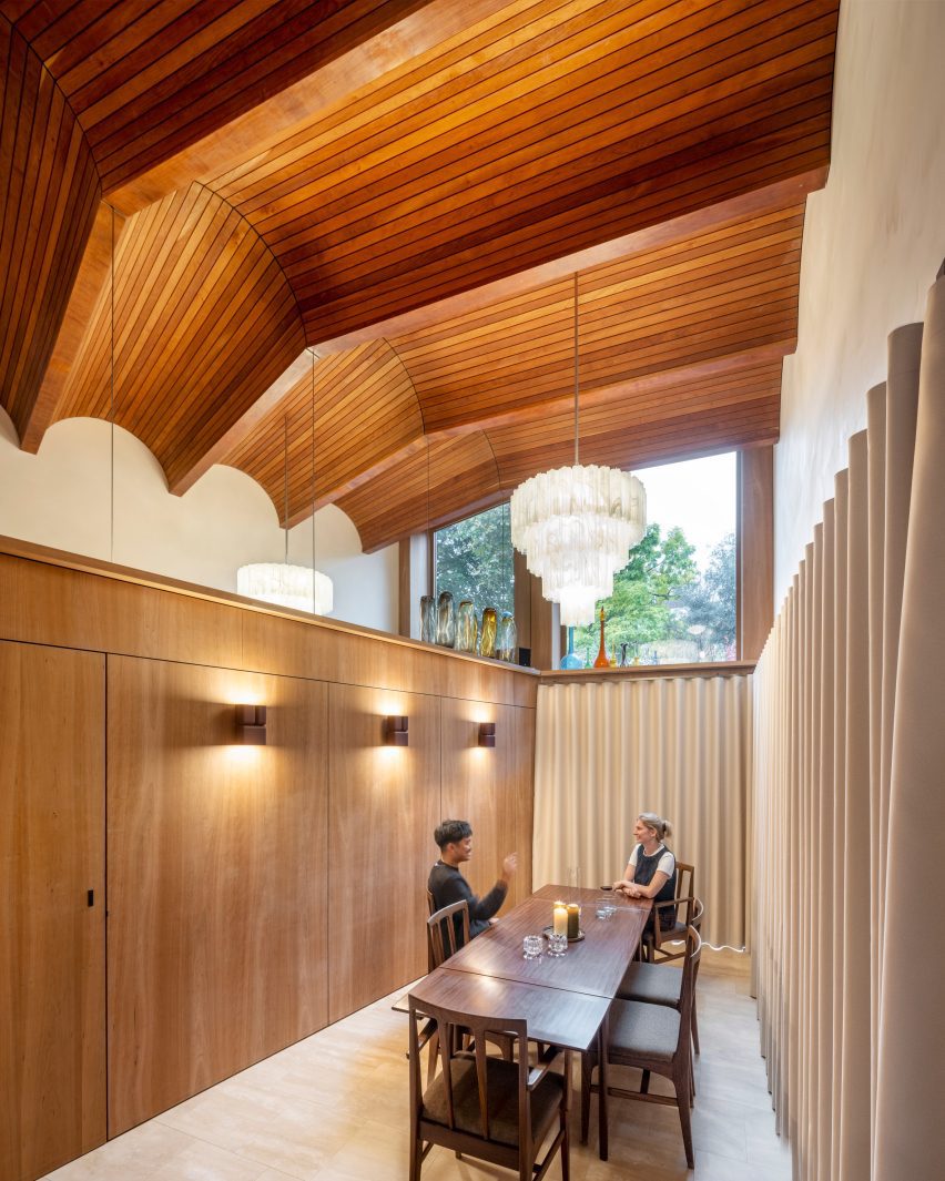 Dining room inside Hampstead Town House by Hayhurst and Co