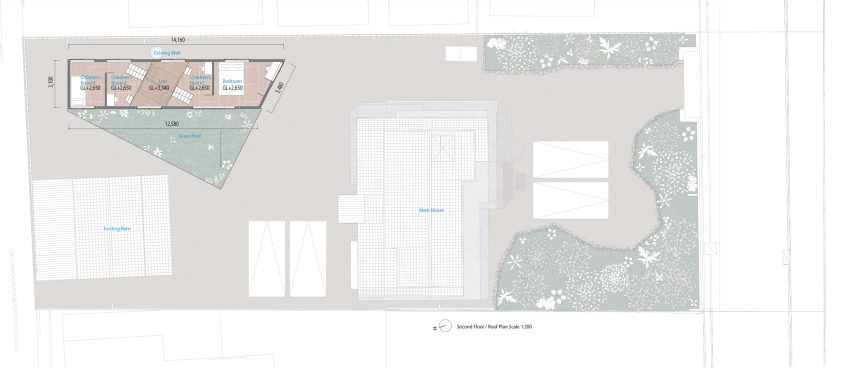 First floor plan of House in Mibu by Tato Architects