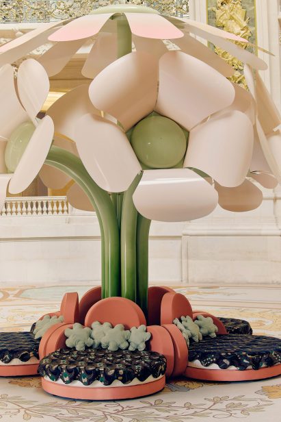 Le Grand Bouquet installation by Unchronia at the Grand Palais for Paris Design Week