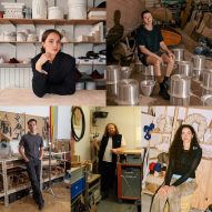 Collage of five emerging designers in London