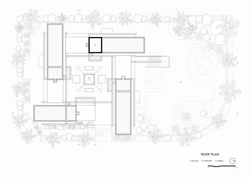 Upper floor plan of Monastic Field in India by Roomoor