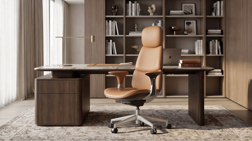 Nyla leather chair by Omidi