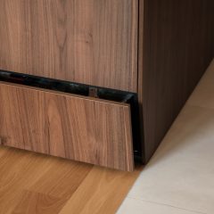Detail shot of floor-level drawer