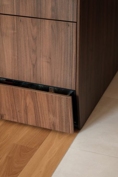 Santos' plinth drawer close up