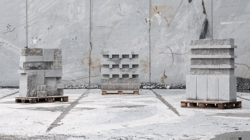 Stone walls exhibited at the Oslo Architecture Triennale