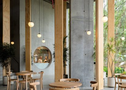 Circular opening in concrete wall