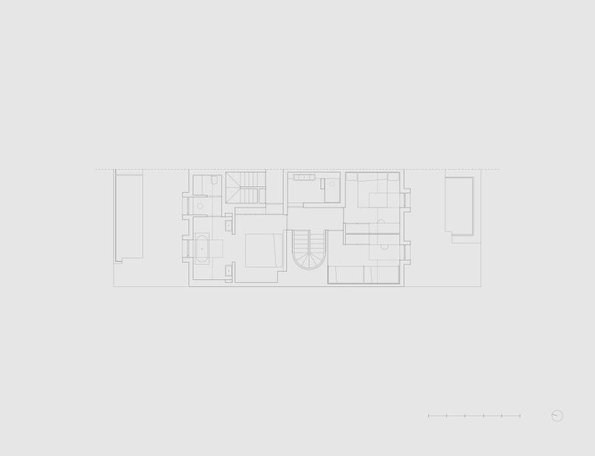 Penthouse in Belgium by Merckx-Holvoet Architecten plans