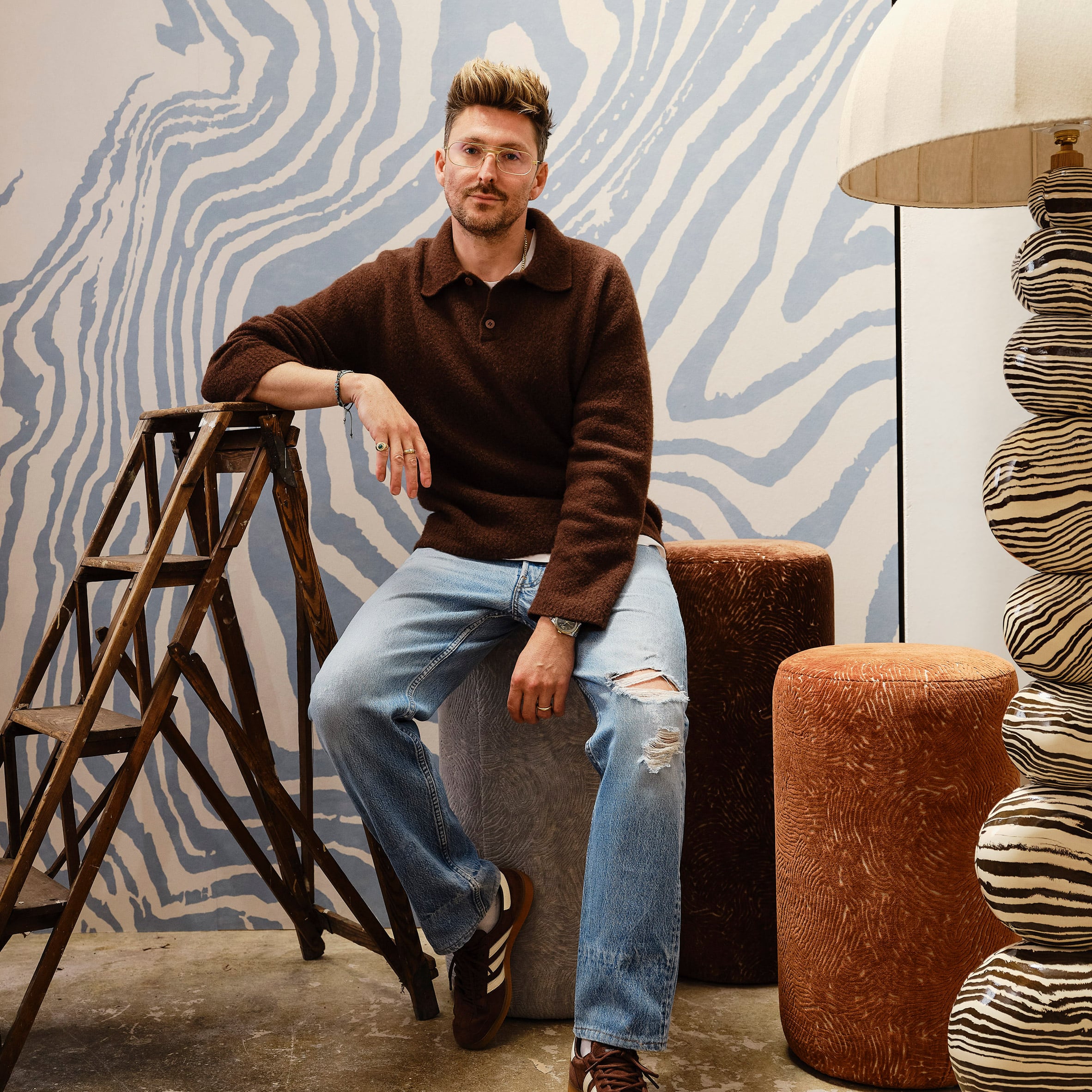 Henry Holland creates wallpaper and fabric collection with a “language developed through ceramics”