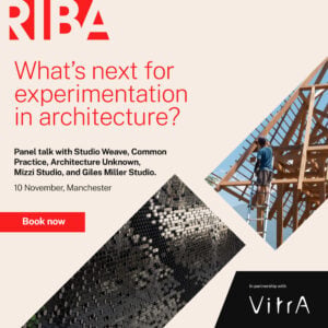 Graphic ofr RIBA+VitrA: What's next for experimentation in architecture?