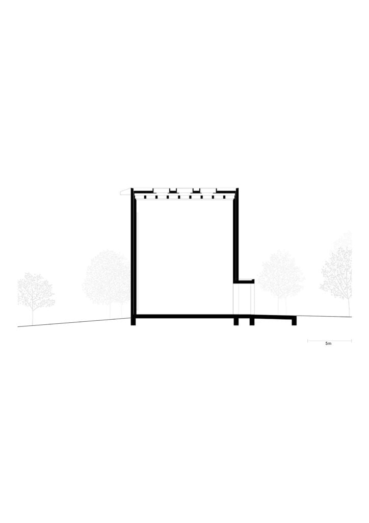 Section of Anselm Kiefer Pavilion in Germany by David Chipperfield Architects