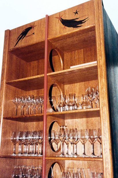 Wooden shelving