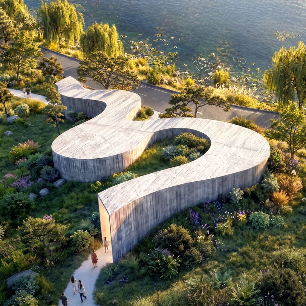 Büro Ole Scheeren designs winding concrete gallery in South Korea "without traditional thresholds"