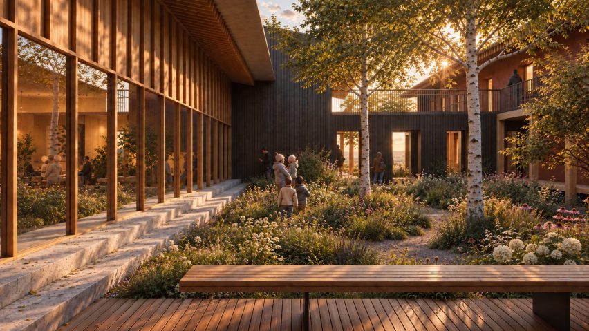 Render of Dvir housing for Ukrainians by Office for Future