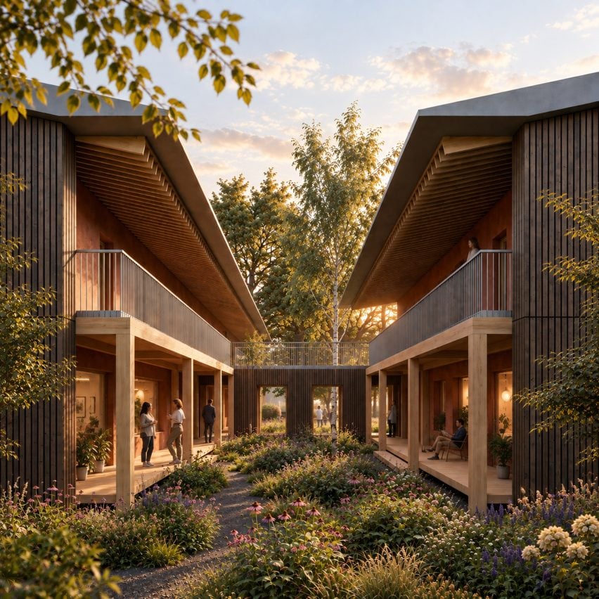 Render of Dvir housing for Ukrainians by Office for Future