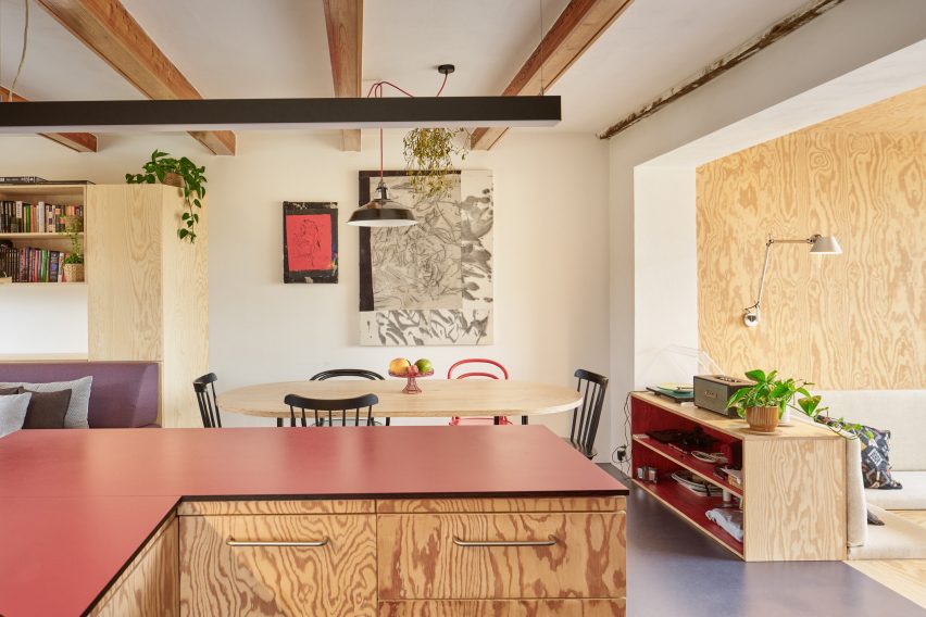 House with a Red Addition by Facha Architekti
