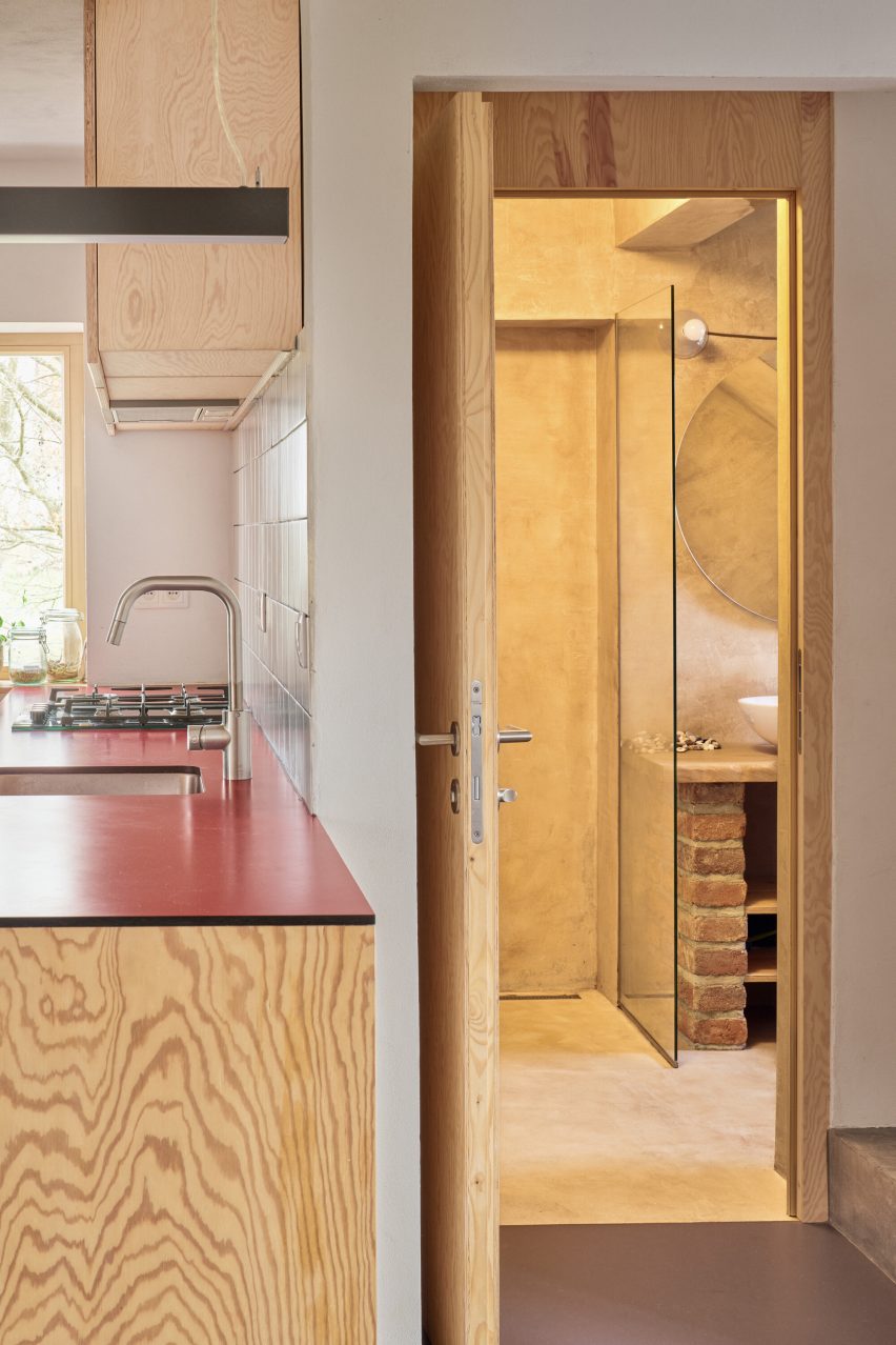 House with a Red Addition by Facha Architekti