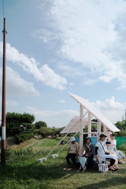 People resting at an allotment in Nara