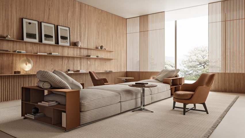 Flexform Groundpiece sofa by Antonio Citterio