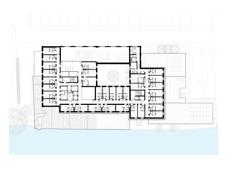 Third floor plan of the Global Leadership Centre at University of Oxford's Saïd Business School by John McAslan + Partners
