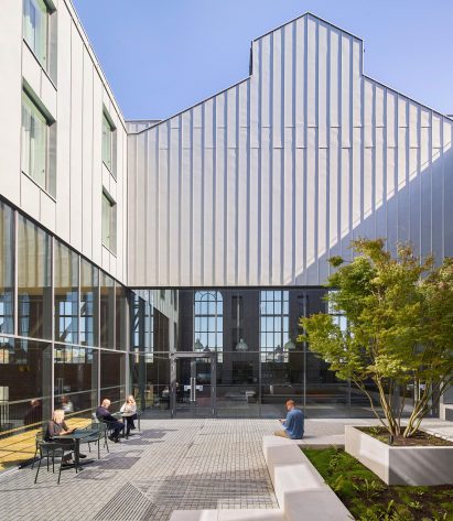 Courtyard at the Global Leadership Centre at University of Oxford by John McAslan + Partners