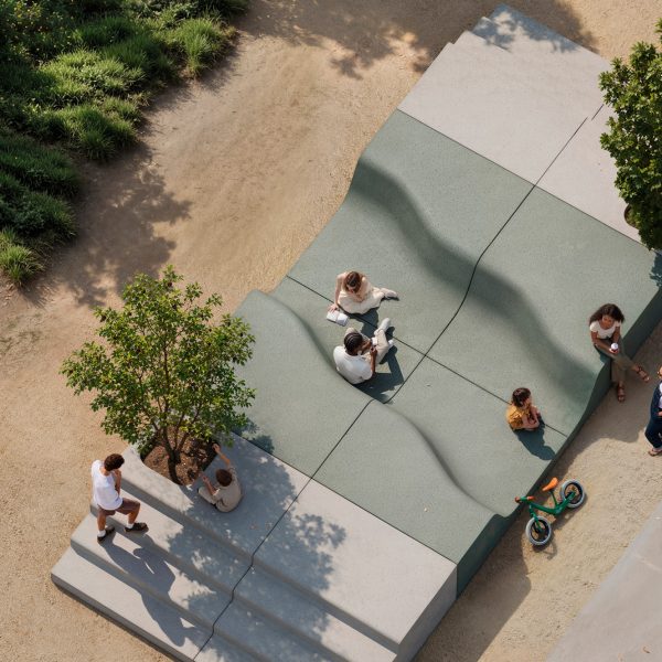 Impromptu Chair MVRDV designs modular concrete street furniture for Escofet
