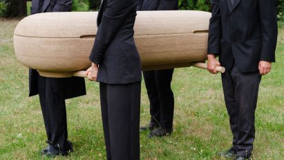 Final Form coffin by Esmee Willemsen from Find Attached exhibition