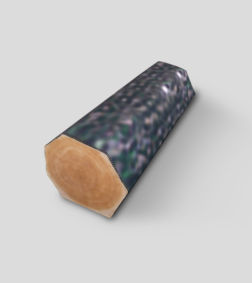 Blurry log-like bench