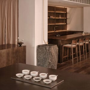 Interior of tea shop