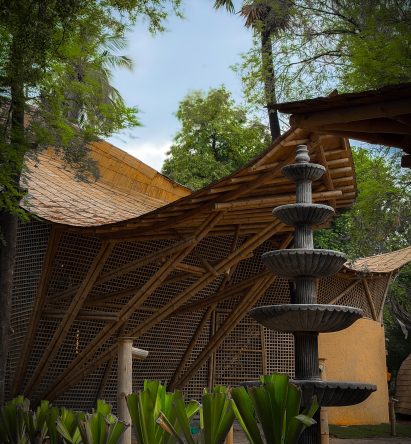 Bamboo university building