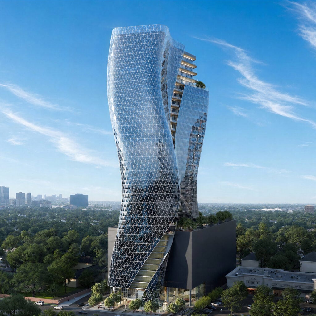 STG Design unveils upcoming “unconventional, sinuous” Houston skyscraper