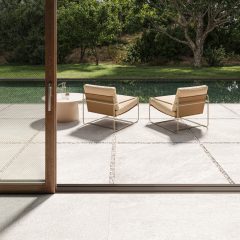 Saxum tiles on patio