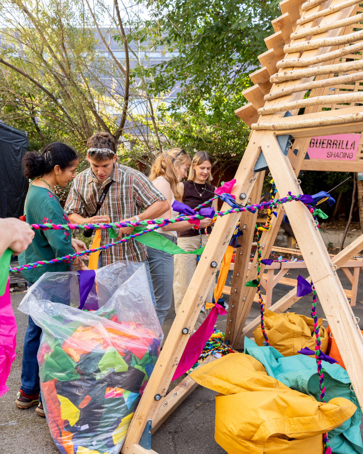 Pearce+ creates Guerrilla Shading Pavilion in Camden