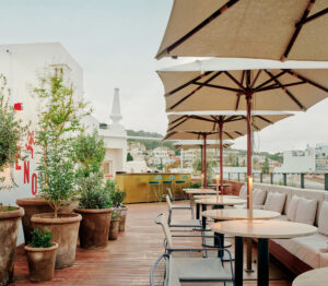 Roof bar of Terreno Barrio Hotel in Palma by OHLAB