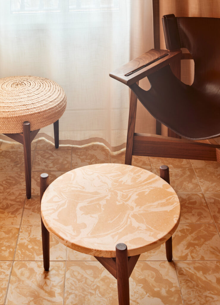 Terrazzo table in Terreno Barrio Hotel in Palma by OHLAB