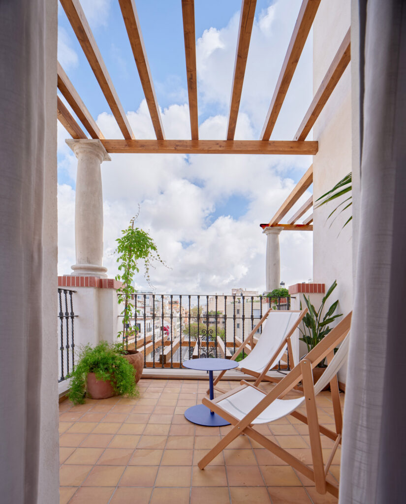 Terrace of Terreno Barrio Hotel in Palma by OHLAB