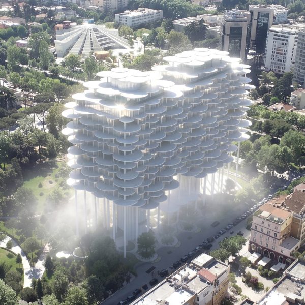 BIG's design for Tirana Fountain Tower in Albania
