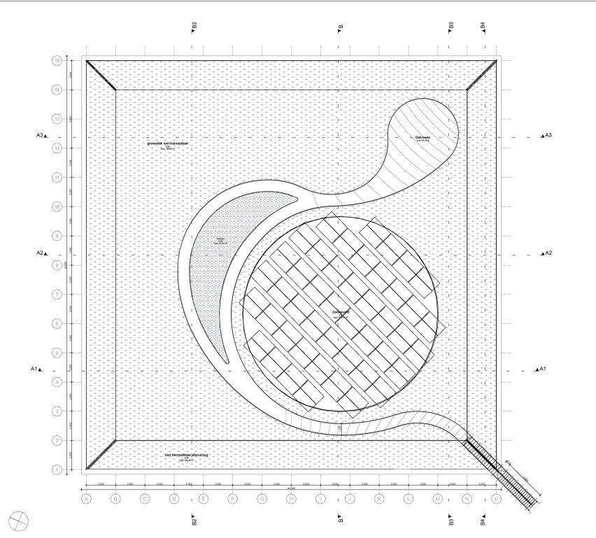 Roof plan of Museum Vonk by Studio Marco Vermeulen