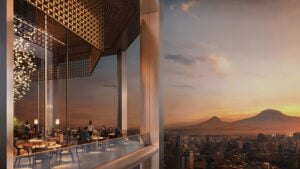 Render of World Trade Center Yerevan in Armenia by Foster + Partners