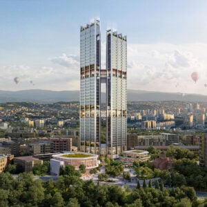 Render of World Trade Center Yerevan in Armenia by Foster + Partners